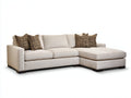 Divano angolare - Tessuto-Legno - 270x165x88 cm - Beige chiaro - Stile moderno