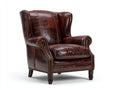 Poltrona - Pelle - 90x88x105 cm - Marrone - Stile classico vintage