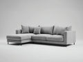 Divano angolare - Tessuto-Metallo - 288x168x86 cm - Grigio chiaro - Stile contemporaneo