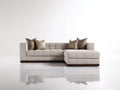 Divano angolare-Tessuto-Legno-280x165x82 cm-Beige-Stile moderno con chaise longue