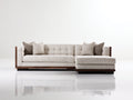Divano angolare-Tessuto-Legno-292x168x81 cm-Beige-Stile moderno con struttura a vista