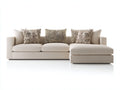 Divano angolare - Tessuto - 260x165x84 cm - Beige chiaro - Stile moderno