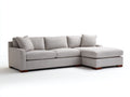 Divano angolare - Tessuto-Legno - 285x170x87 cm - Grigio chiaro - Stile contemporaneo